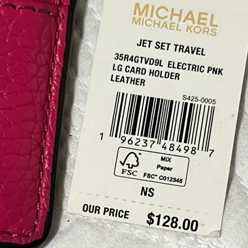 NWT Michael Kors Pink Card Holder